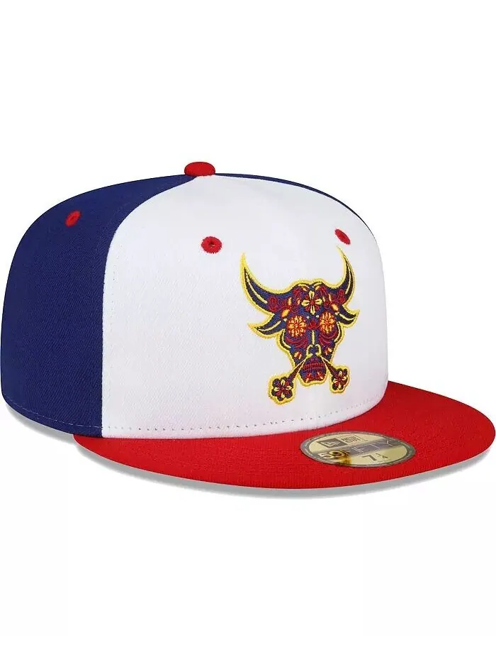 Мужская белая приталенная кепка Durham Bulls Copa De La Diversion 59FIFTY New Era — изображение 3 из 4