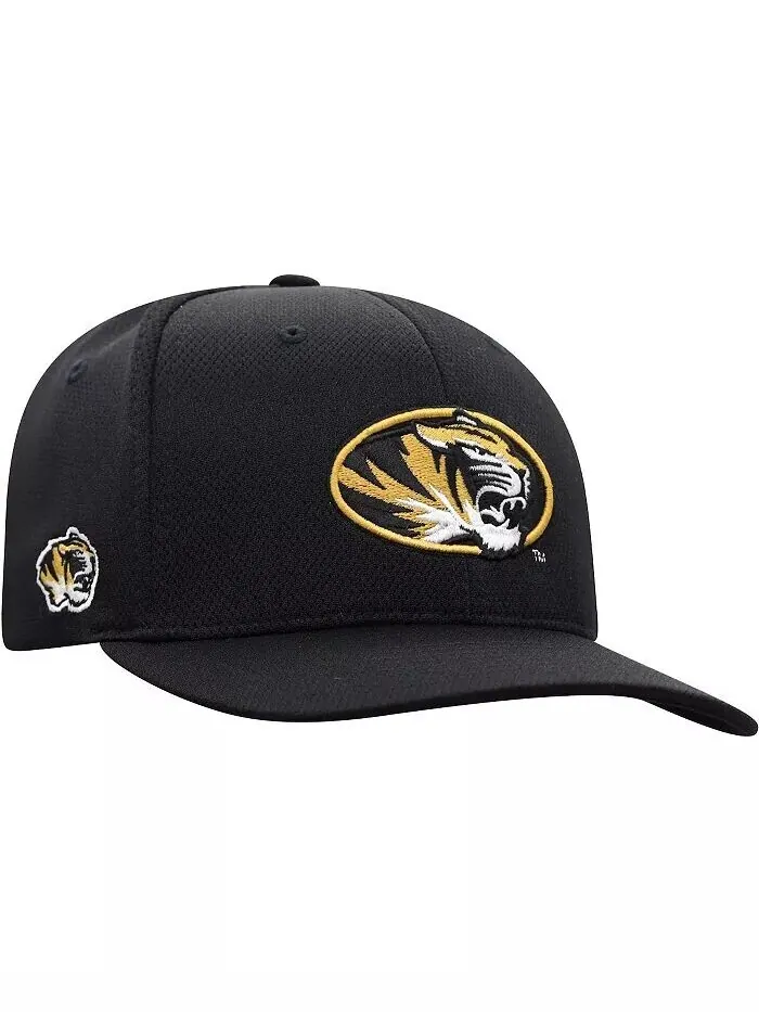 Черная мужская кепка с логотипом Missouri Tigers Reflex Top Of The World — изображение 3 из 4