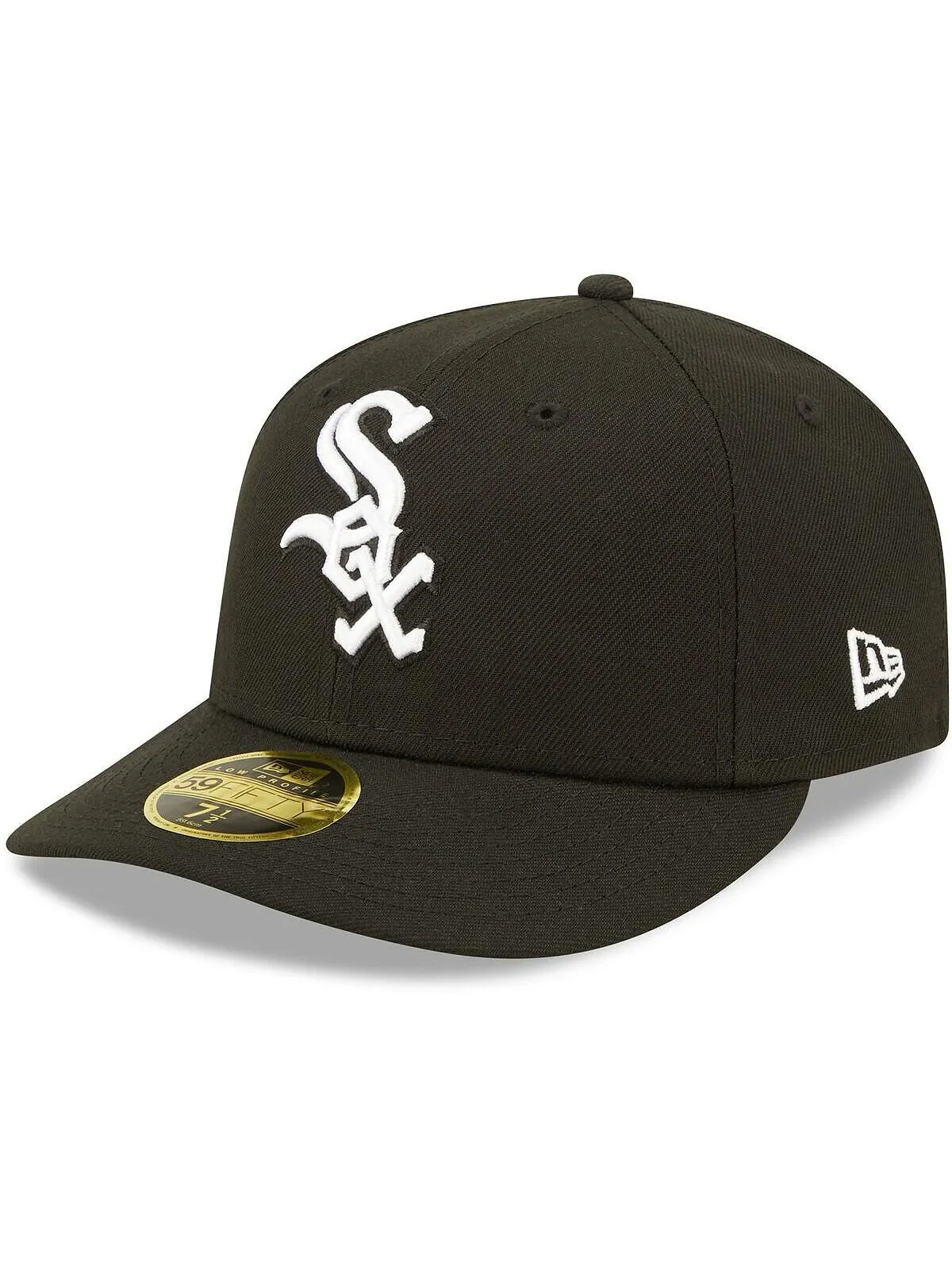 Мужская приталенная шляпа Chicago White Sox черно-белая с низким профилем 59FIFTY New Era
