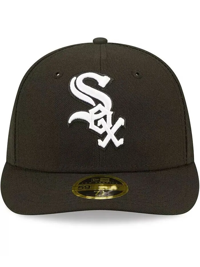 Мужская кепка Chicago White Sox черно-белая с низким профилем 59FIFTY New Era — изображение 4 из 4