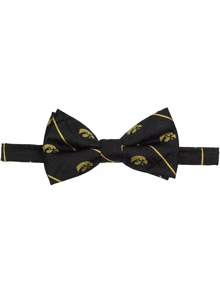 Мужской черный оксфордский галстук-бабочка Iowa Hawkeyes Eagles Wings — изображение 1 из 2