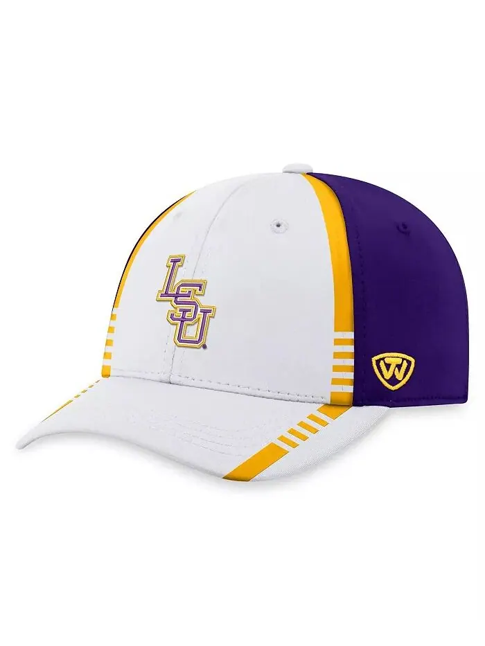 Мужская белая, фиолетовая бейсболка LSU Tigers Iconic Flex Top of the World — изображение 1 из 4