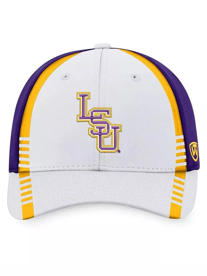 Мужская белая, фиолетовая бейсболка LSU Tigers Iconic Flex Top of the World — изображение 2 из 4