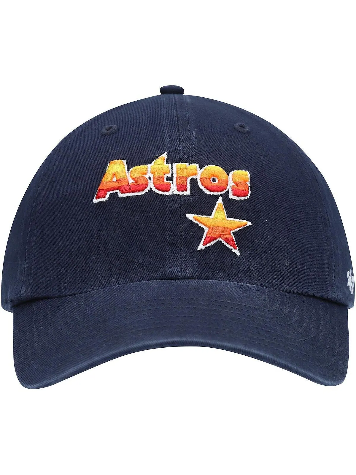 Мужская темно-синяя регулируемая шляпа Houston Astros Logo Cooperstown Collection Clean Up '47 Brand — изображение 2 из 4