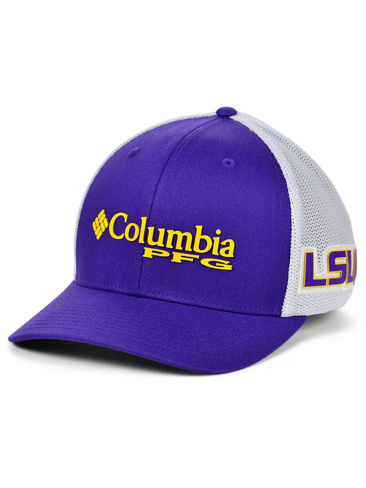 Эластичная кепка LSU Tigers PFG Columbia — изображение 1 из 3, фиолетовый/белый