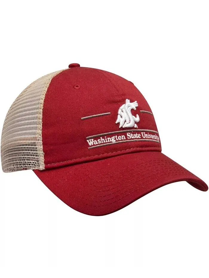 Мужская малиновая регулируемая кепка Washington State Cougars с раздельной планкой Trucker Game — изображение 3 из 4
