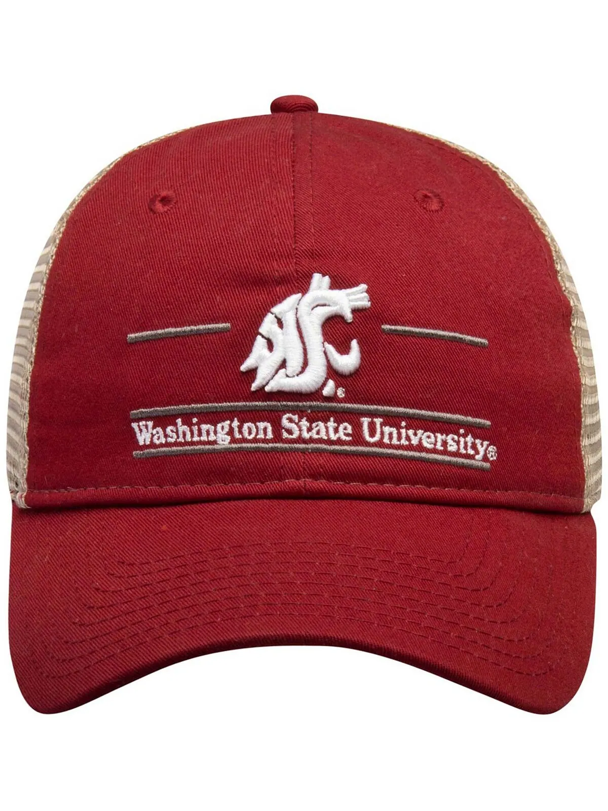 Мужская малиновая регулируемая кепка Washington State Cougars с раздельной планкой Trucker Game — изображение 4 из 4, красный