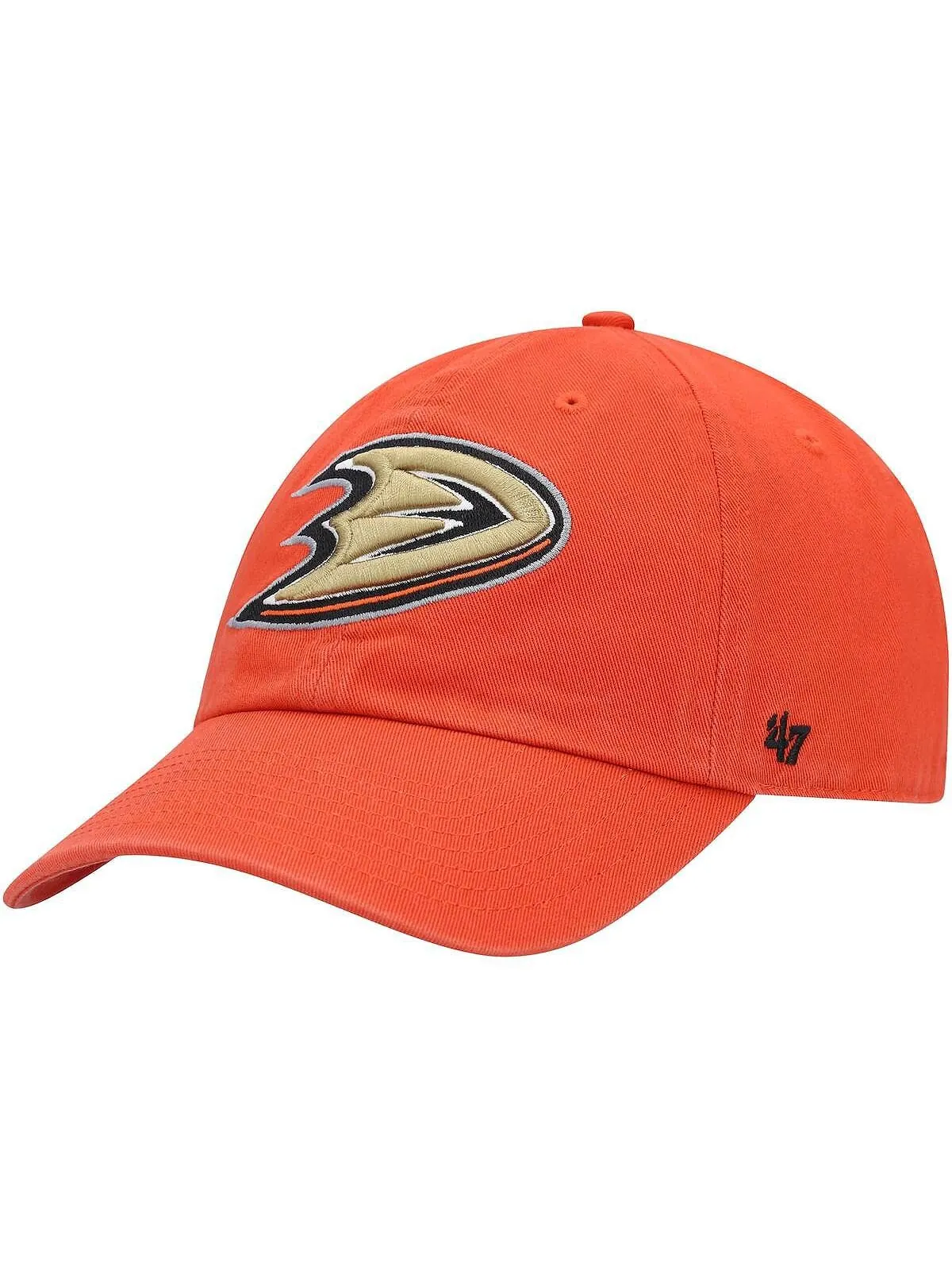 Мужская оранжевая регулируемая кепка Anaheim Ducks Clean Up '47 Brand — изображение 1 из 4, оранжевый