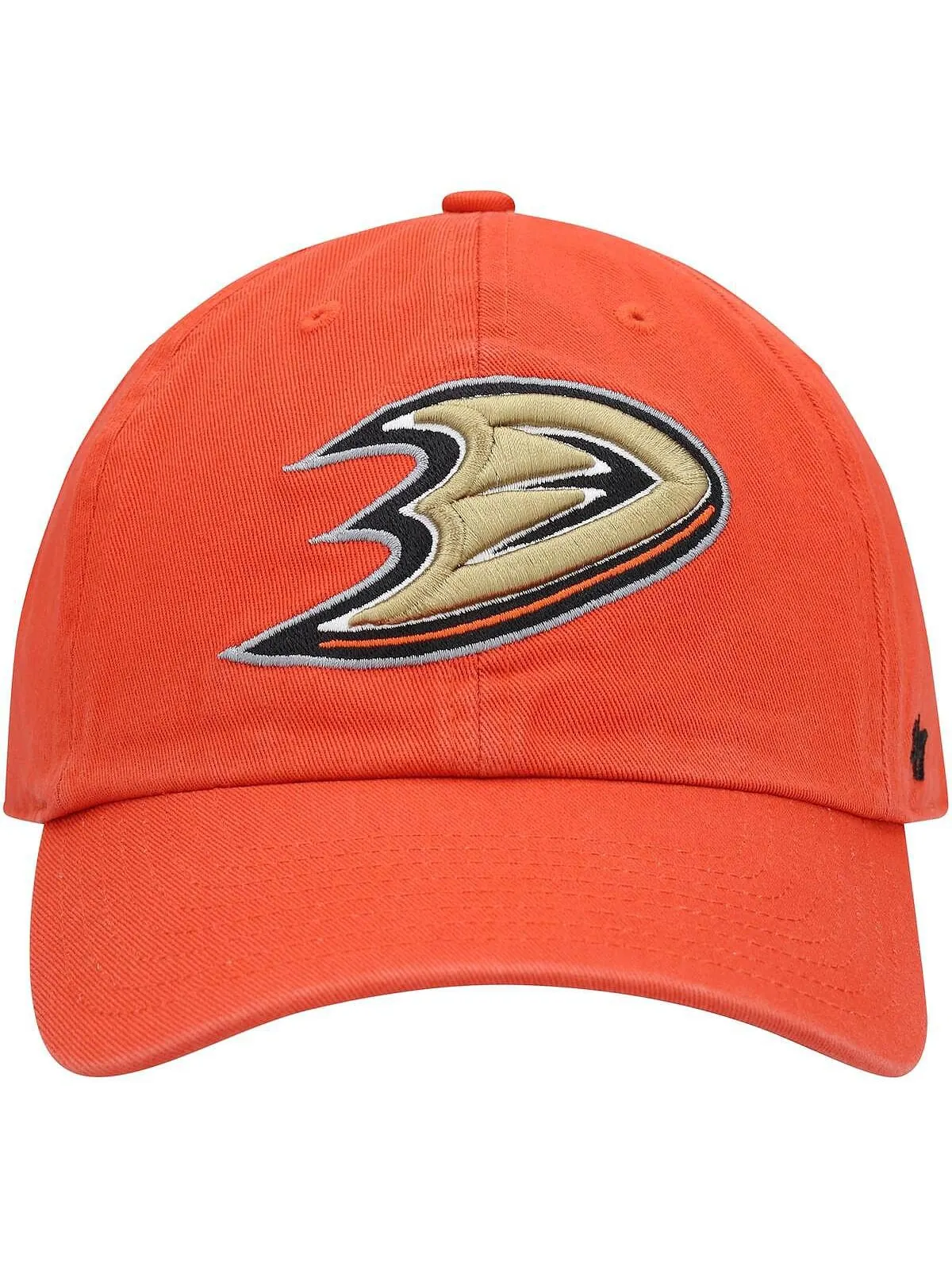 Мужская оранжевая регулируемая кепка Anaheim Ducks Clean Up '47 Brand — изображение 2 из 4, оранжевый