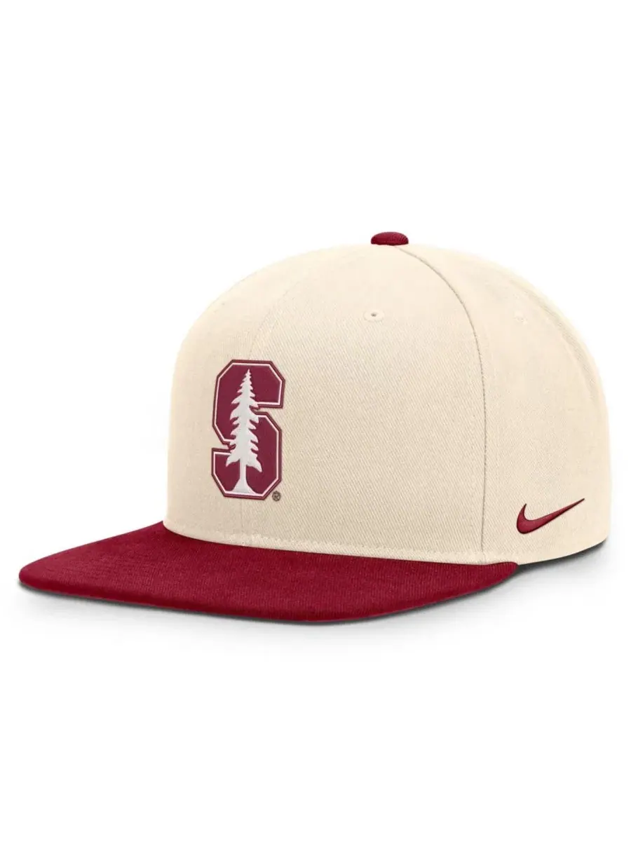 Кепка с высокой тульей и плоским козырьком, с вышивкой, Stanford Cardinal Nike, Natural Cardinal — изображение 1 из 4