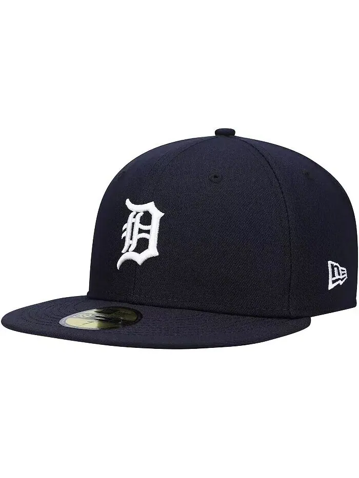 Мужская темно-синяя бейсболка Detroit Tigers Authentic Collection On-Field Home 59FIFTY с
