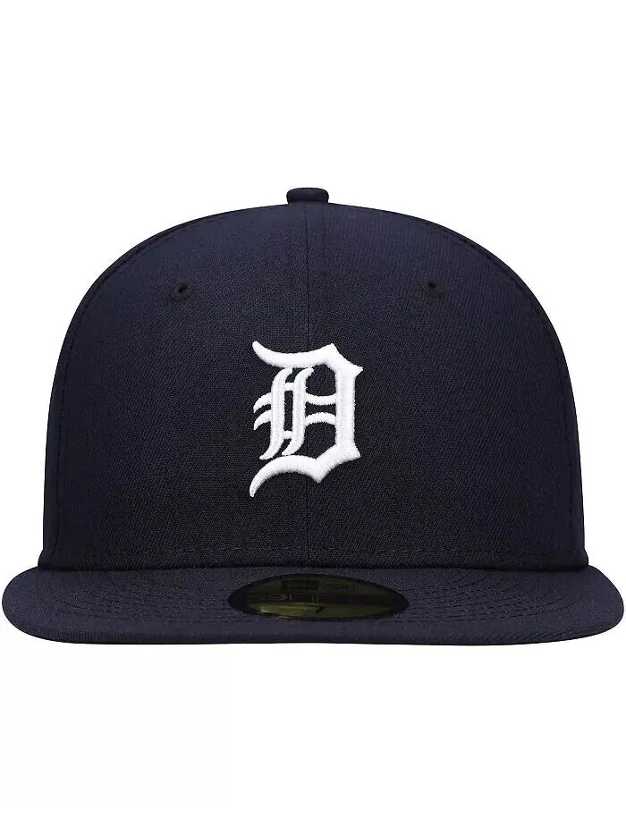 Мужская темно-синяя бейсболка Detroit Tigers Authentic Collection On-Field Home 59FIFTY с — изображение 2 из 4