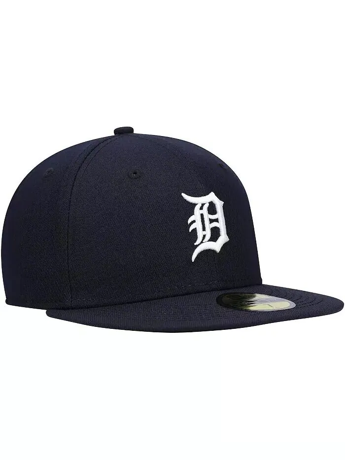 Мужская темно-синяя бейсболка Detroit Tigers Authentic Collection On-Field Home 59FIFTY с — изображение 3 из 4