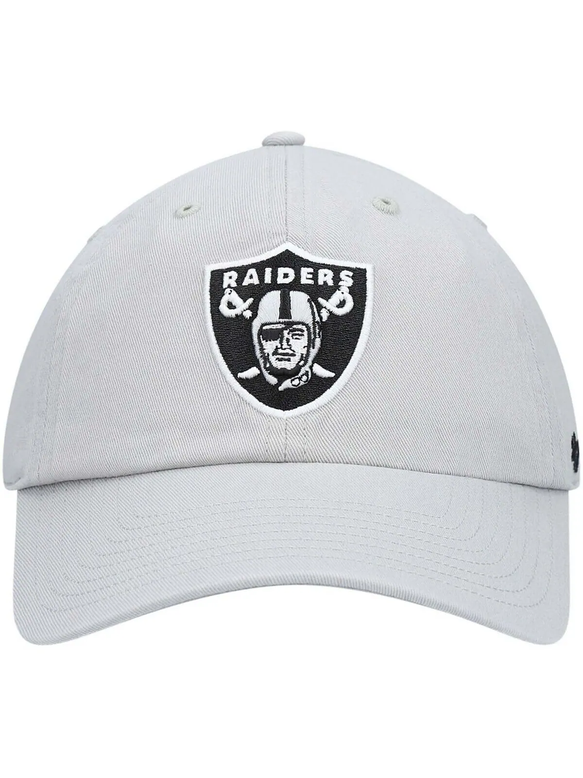 Мужская серая регулируемая кепка Las Vegas Raiders Secondary Clean Up '47 Brand — изображение 2 из 4, серый
