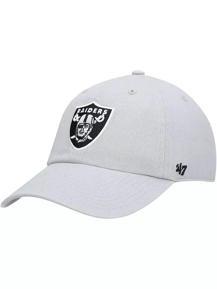 Мужская серая регулируемая кепка Las Vegas Raiders Secondary Clean Up '47 Brand — изображение 1 из 4