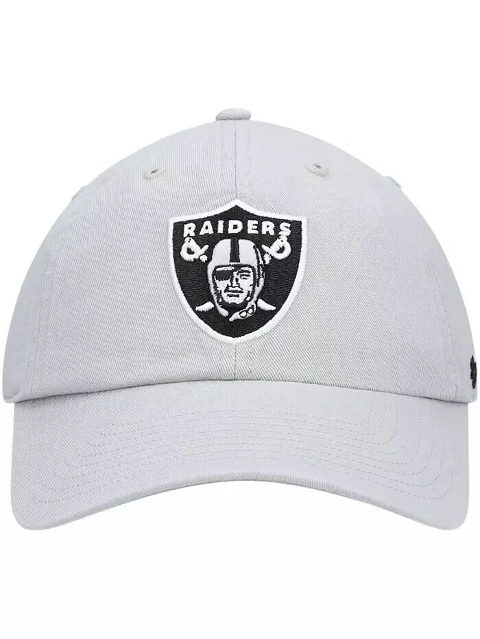 Мужская серая регулируемая кепка Las Vegas Raiders Secondary Clean Up '47 Brand — изображение 2 из 4