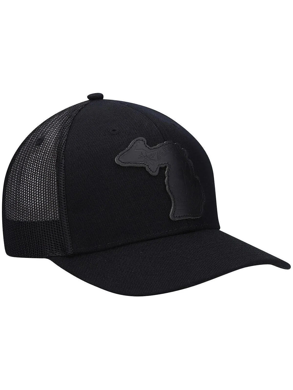 Мужская кепка Trucker Snapback с нашивкой Michigan Blackout State Local Crowns — изображение 3 из 4, черный