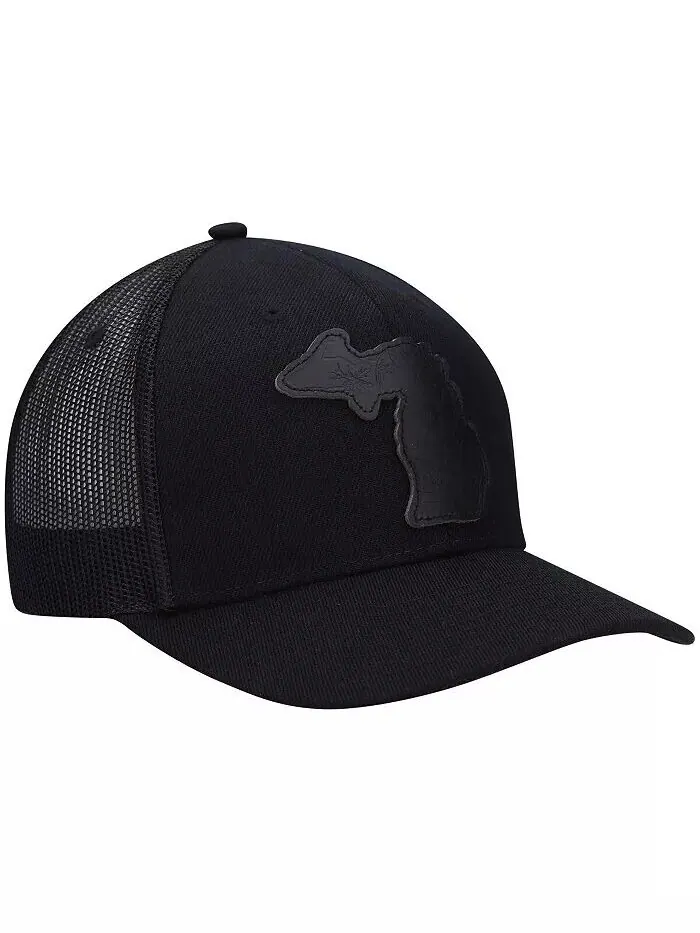 Мужская кепка Trucker Snapback с нашивкой Michigan Blackout State Local Crowns — изображение 3 из 4