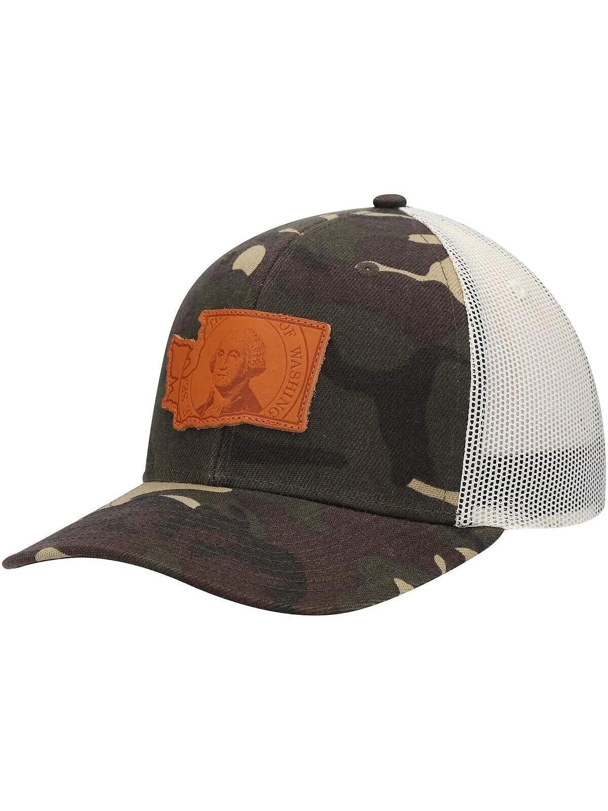 Мужская камуфляжная кепка с нашивкой Washington Icon Woodland State Snapback Trucker Snapback Local — мульти