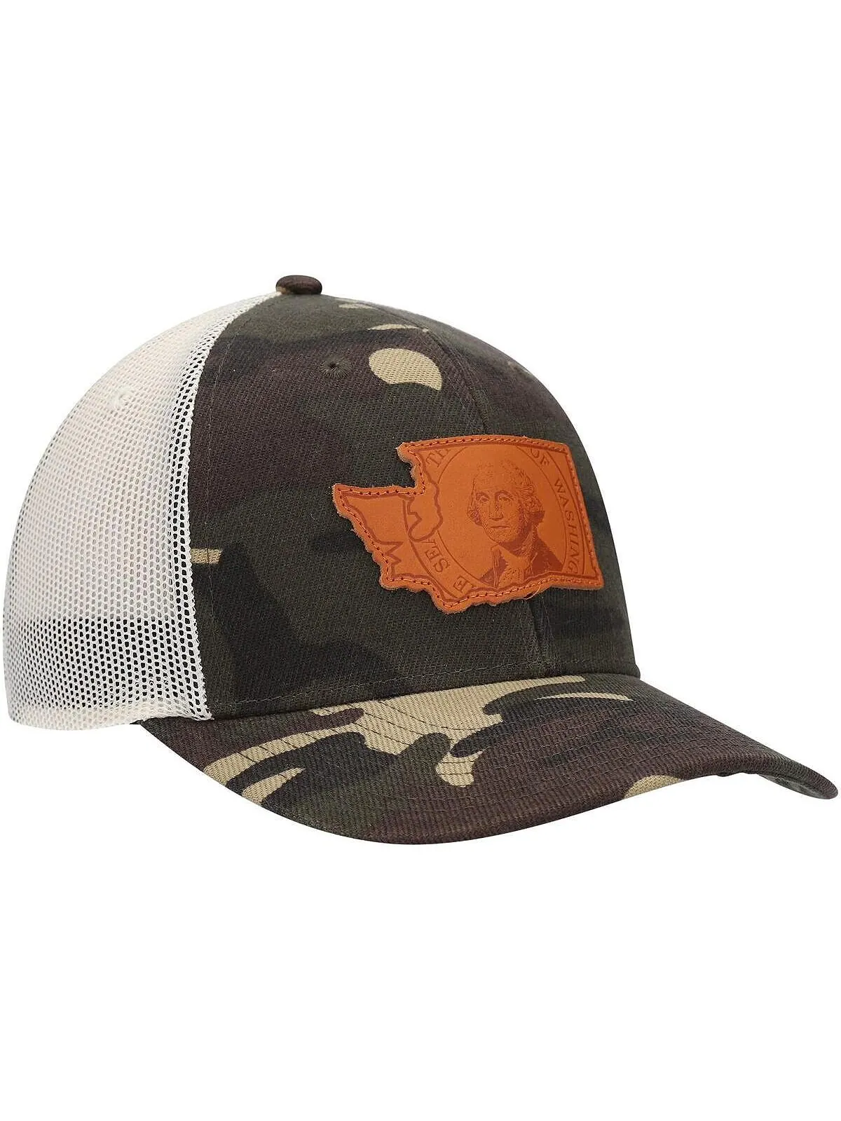 Мужская камуфляжная кепка с нашивкой Washington Icon Woodland State Snapback Trucker Snapback Local — изображение 3 из 4