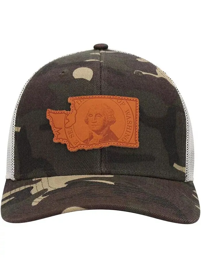 Мужская камуфляжная кепка с нашивкой Washington Icon Woodland State Snapback Trucker Snapback Local — изображение 2 из 4