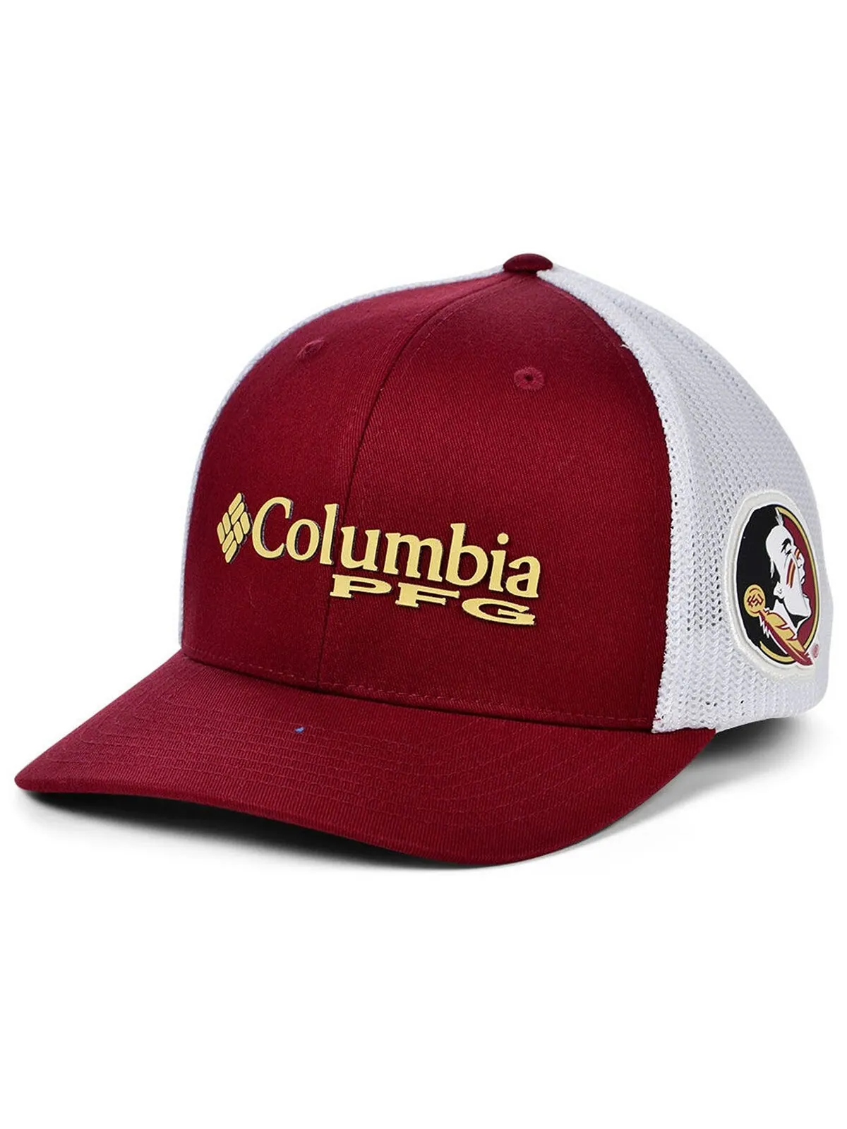 Эластичная кепка Florida State Seminoles PFG Columbia — изображение 1 из 3, белый