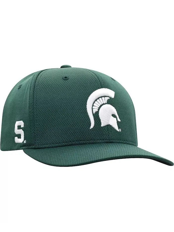 Мужская зеленая кепка Michigan State Spartans Reflex Logo Flex Top of the World — изображение 3 из 4