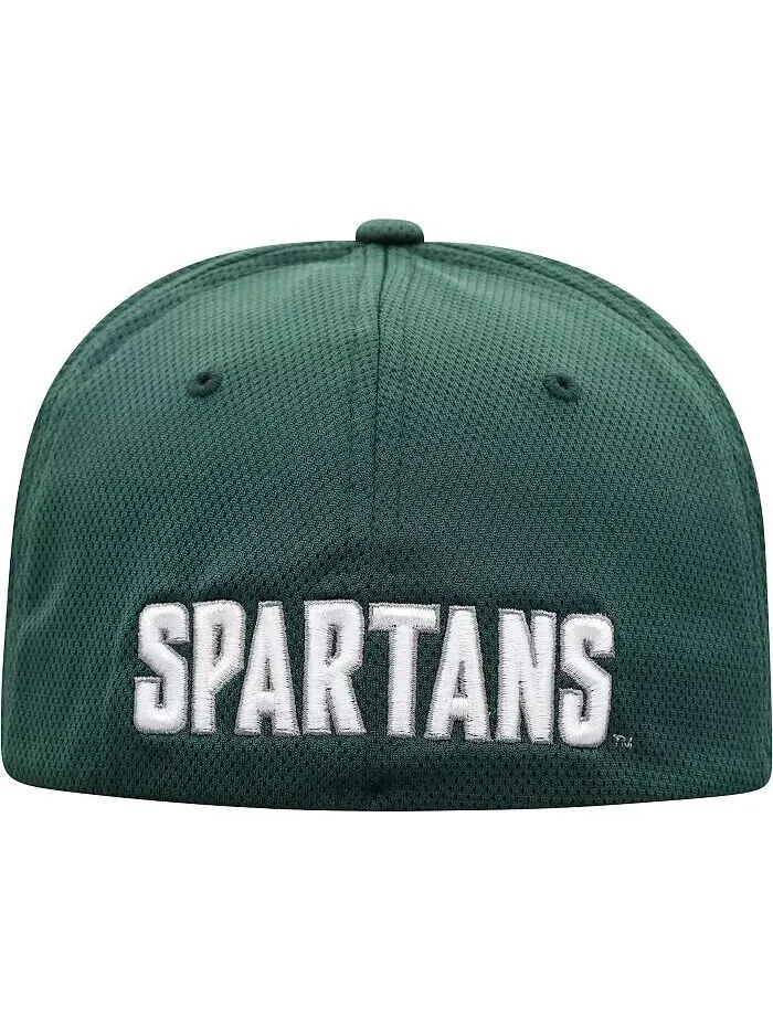 Мужская зеленая кепка Michigan State Spartans Reflex Logo Flex Top of the World — изображение 4 из 4