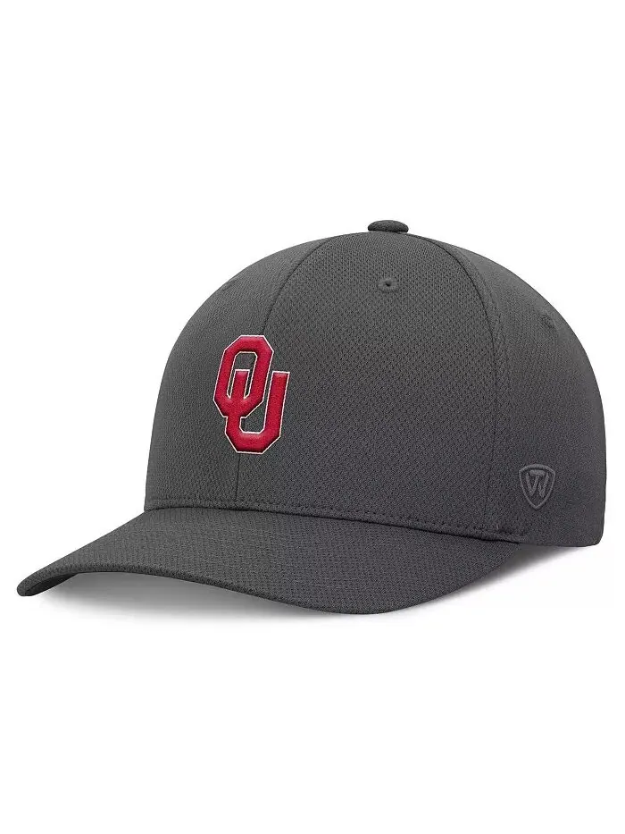 Мужская угольная кепка Oklahoma Sooners Reflex Logo Flex Top of the World — изображение 3 из 4
