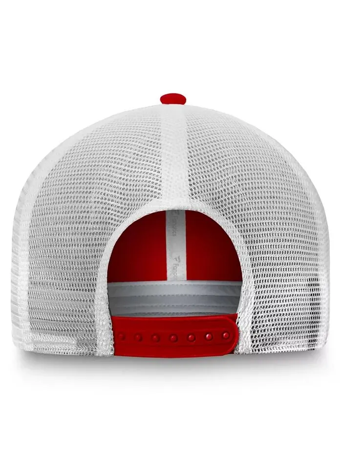 Мужская красная/белая кепка New Jersey Devils Slouch Core Primary Logo Trucker Adjustable Hat — изображение 2 из 4