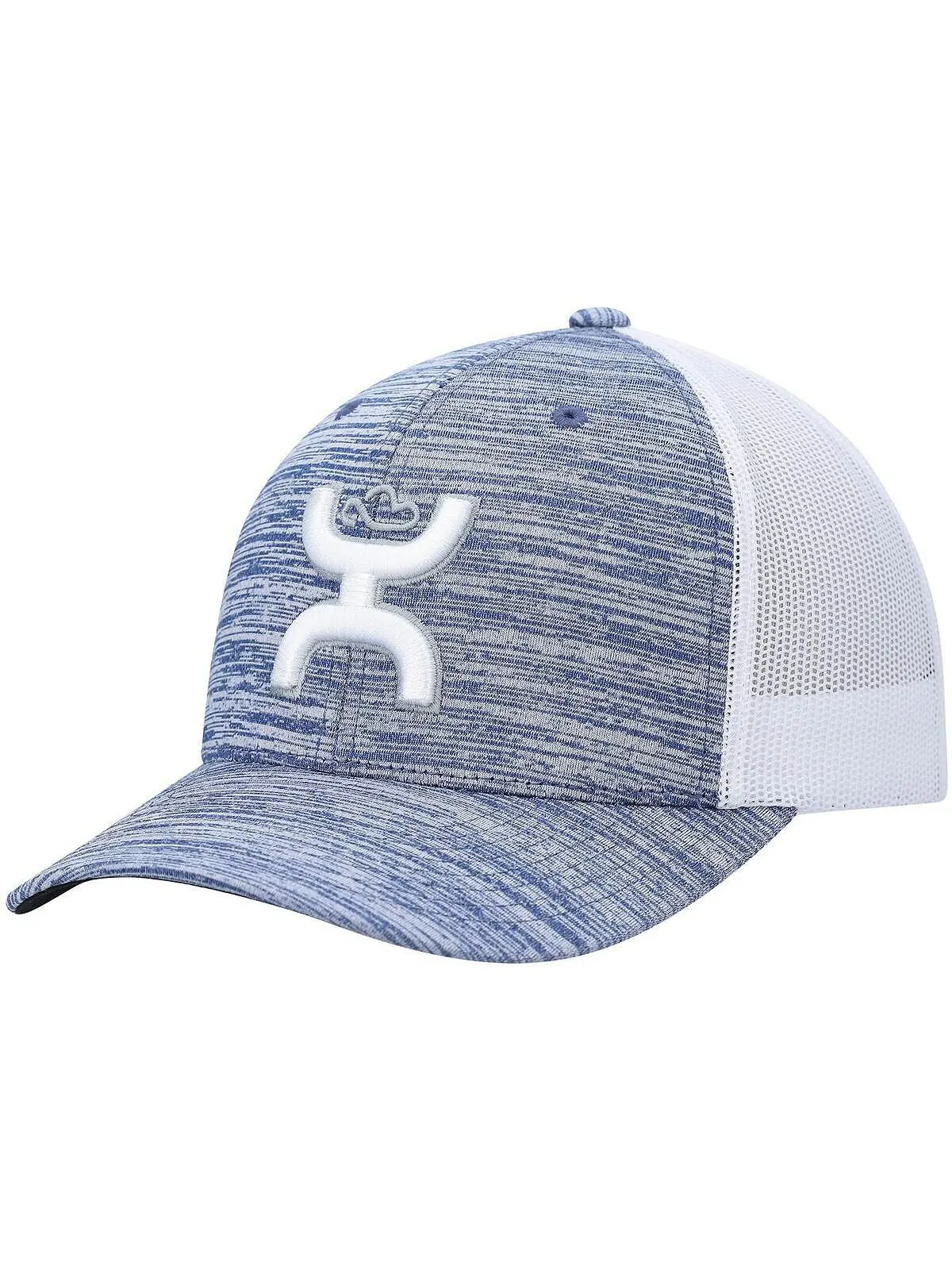 Мужская кепка Snapback Trucker Snapback белого цвета с синей пудрой цвета Хизер Hooey — белый