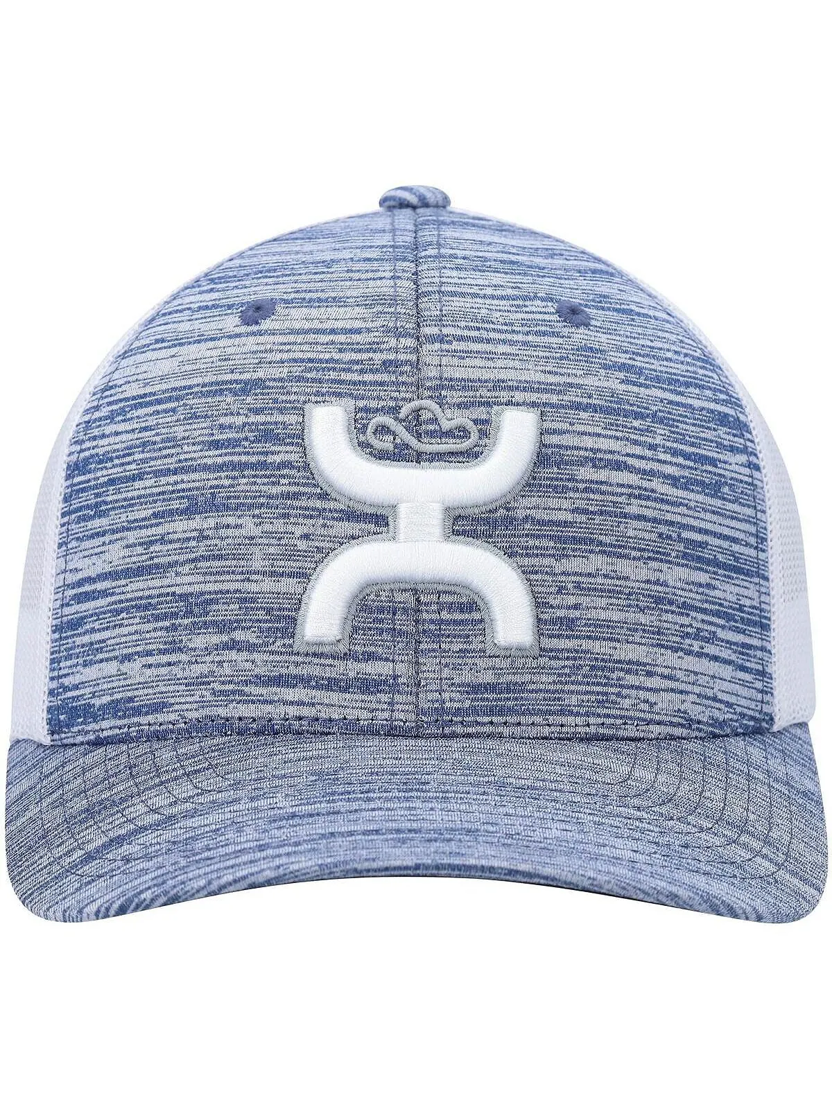 Мужская кепка Snapback Trucker Snapback белого цвета с синей пудрой цвета Хизер Hooey — изображение 2 из 3, синий белый