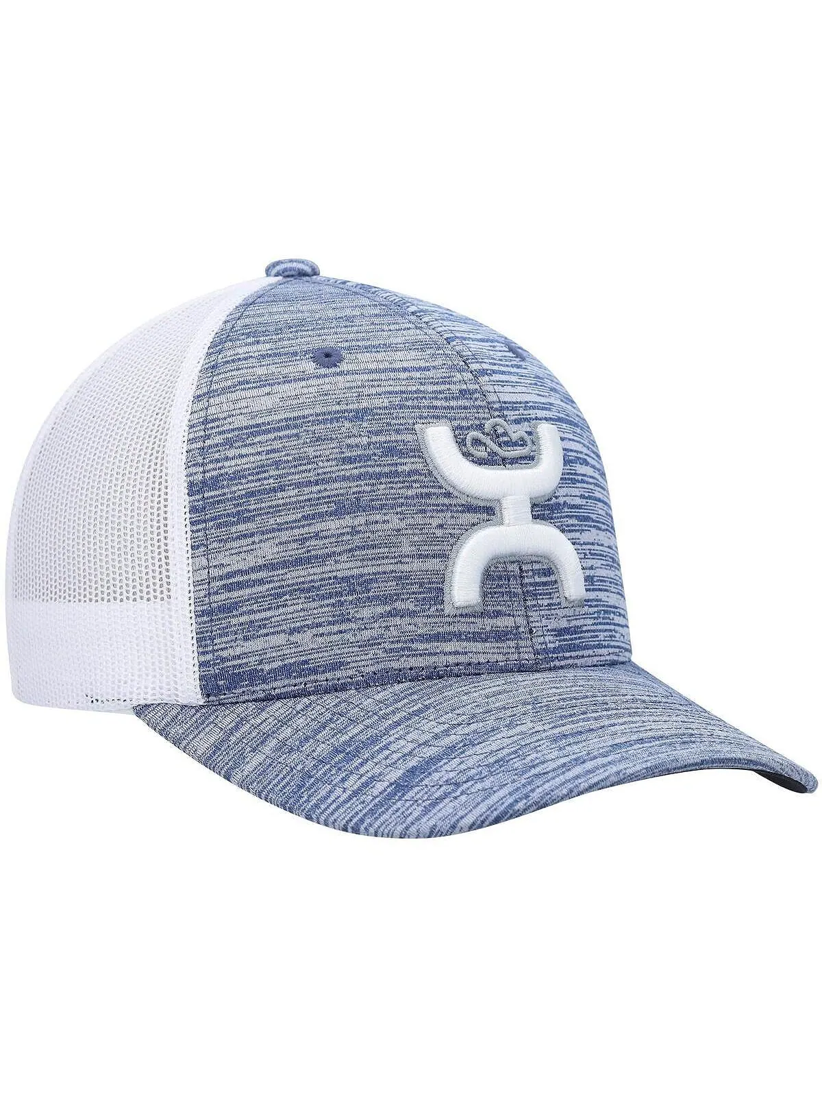Мужская кепка Snapback Trucker Snapback белого цвета с синей пудрой цвета Хизер Hooey — изображение 3 из 3, синий белый
