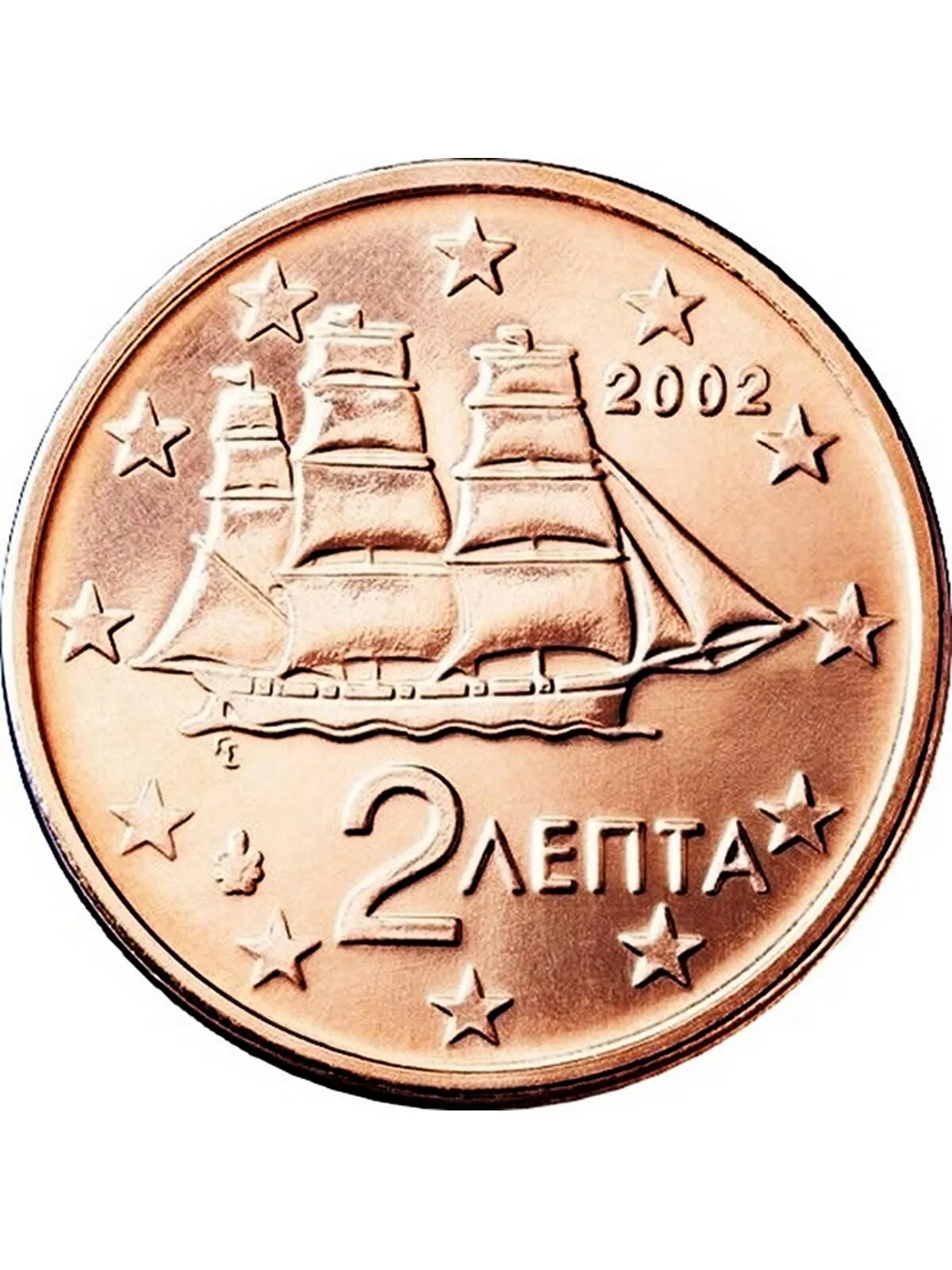 Зажим для галстука для греческой монеты номиналом 2 евро American Coin Treasures — изображение 2 из 2, серебряный