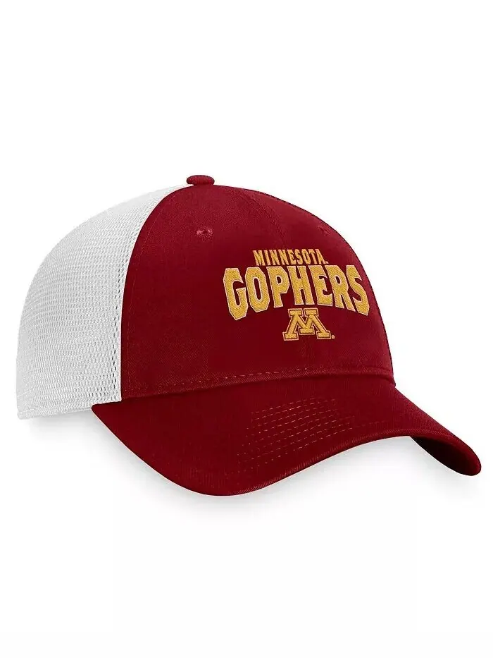 Мужская бордово-белая кепка Minnesota Golden Gophers Breakout Trucker Snapback Top Of The World — изображение 3 из 3