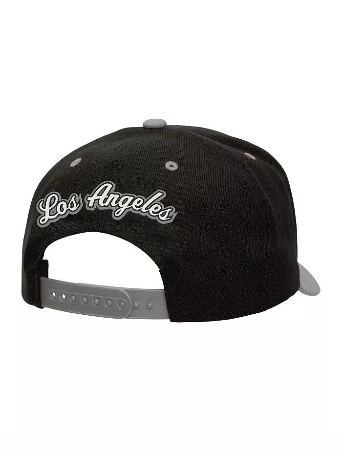 Мужская черная/серебристая бейсболка Los Angeles Kings Backside Script Two-Tone Pro Crown — изображение 2 из 2