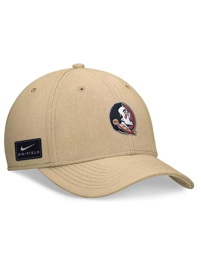 Мужская золотая бейсболка Florida State Seminoles 2024 On-Field Swoosh Flex Nike — изображение 1 из 4
