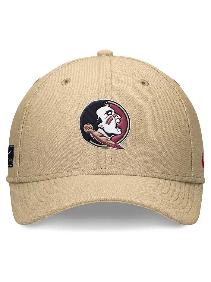 Мужская золотая бейсболка Florida State Seminoles 2024 On-Field Swoosh Flex Nike — изображение 2 из 4