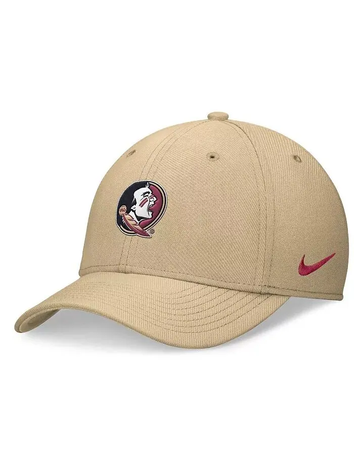 Мужская золотая бейсболка Florida State Seminoles 2024 On-Field Swoosh Flex Nike — изображение 3 из 4