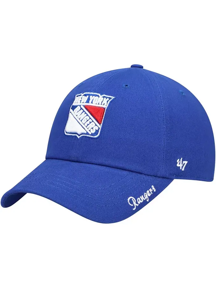 Женская синяя регулируемая кепка New York Rangers Team Miata Clean Up '47 Brand — изображение 1 из 4