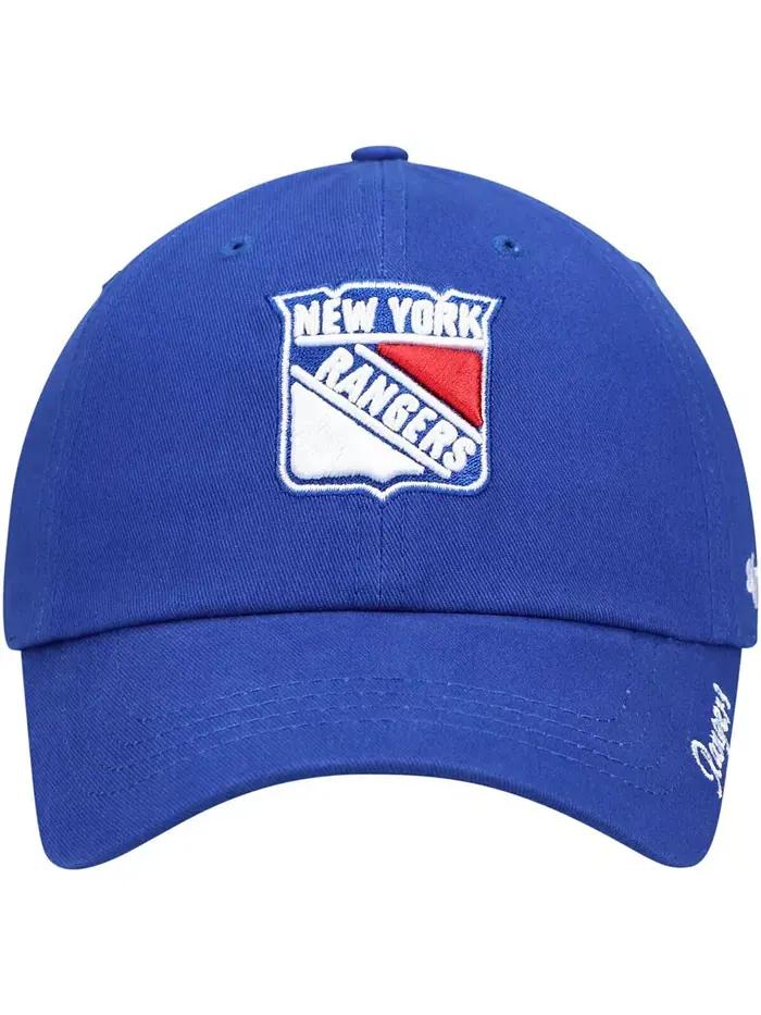Женская синяя регулируемая кепка New York Rangers Team Miata Clean Up '47 Brand — изображение 2 из 4