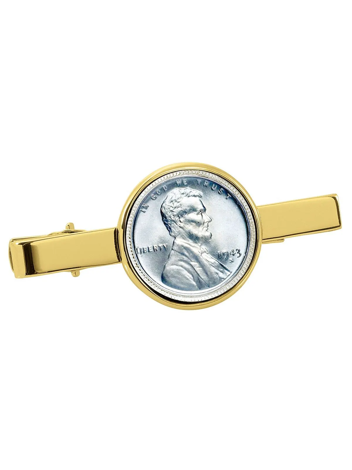 Зажим для галстука для монеты «Пенни» 1943 года из стали Линкольн American Coin Treasures