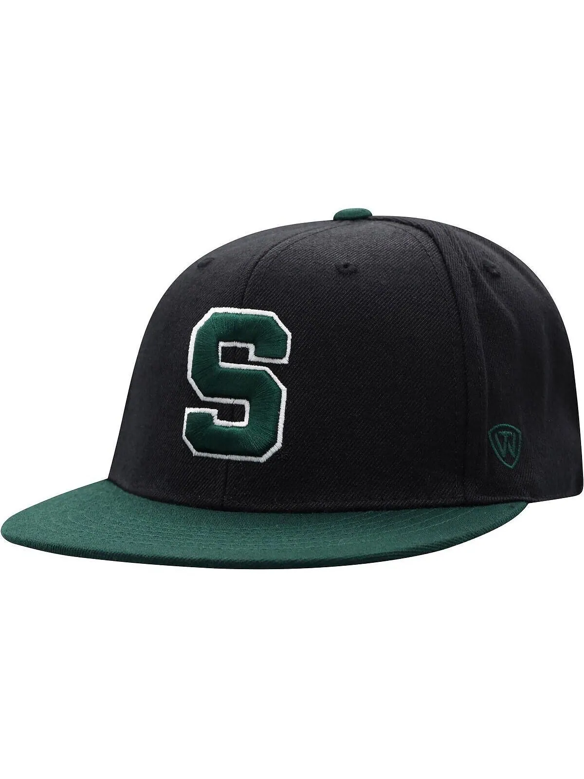 Мужская черно-зеленая двухцветная приталенная шляпа Michigan State Spartans Team Color Top of the — изображение 1 из 4