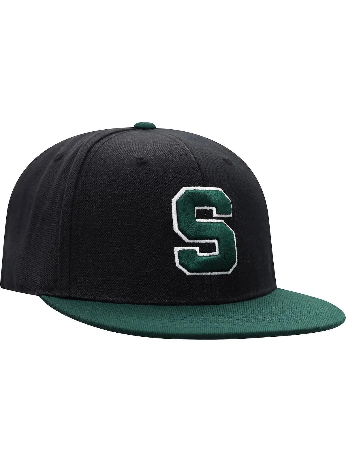 Мужская черно-зеленая двухцветная приталенная шляпа Michigan State Spartans Team Color Top of the — изображение 2 из 4