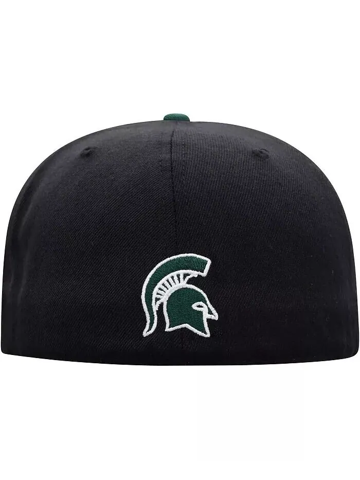 Мужская черно-зеленая двухцветная приталенная шляпа Michigan State Spartans Team Color Top Of The — изображение 3 из 4