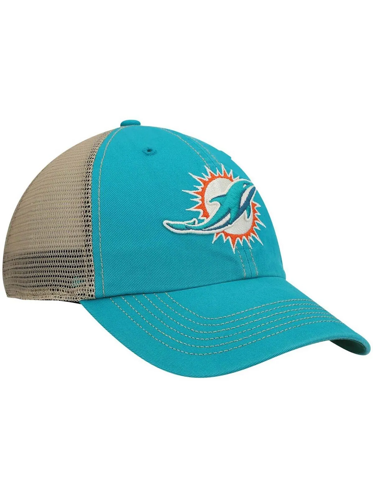 Мужская кепка Snapback цвета морской волны и натурального цвета Miami Dolphins Trawler Trucker — изображение 3 из 4