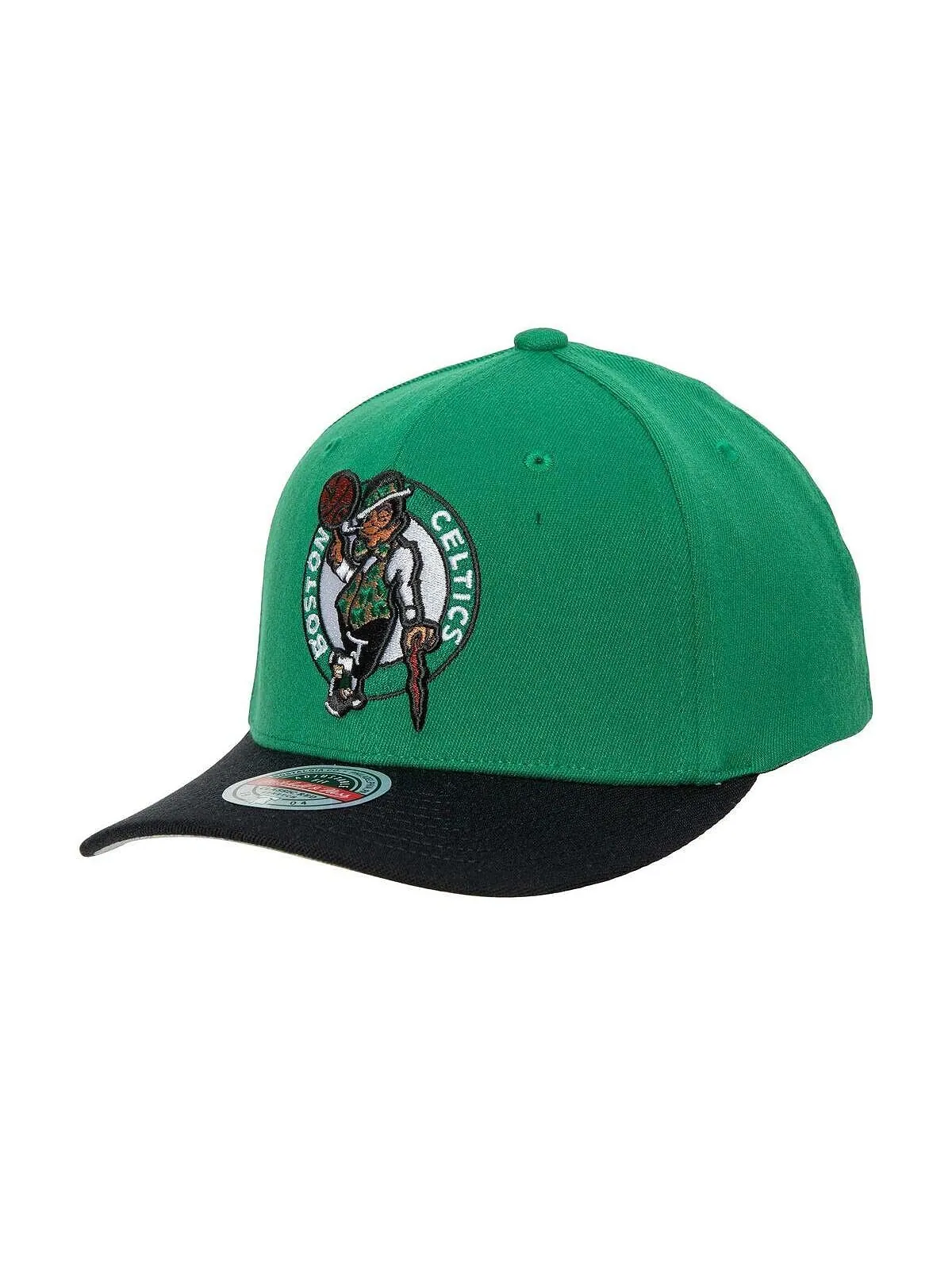 Мужская двухцветная эластичная бейсболка Kelly Green, черная Boston Celtics MVP Team 2.0 Mitchell & — изображение 1 из 2