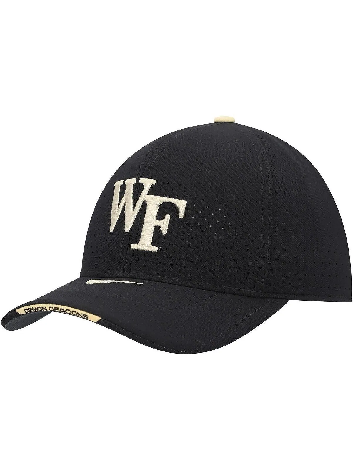 Мужская черная кепка Wake Forest Demon Deacons Classic99 с логотипом Swoosh Performance Flex Hat — изображение 1 из 1, черный