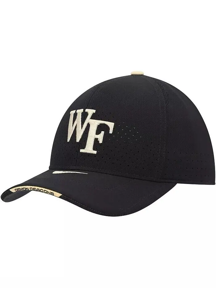 Мужская черная кепка Wake Forest Demon Deacons Classic99 с логотипом Swoosh Performance Flex Hat — изображение 1 из 1