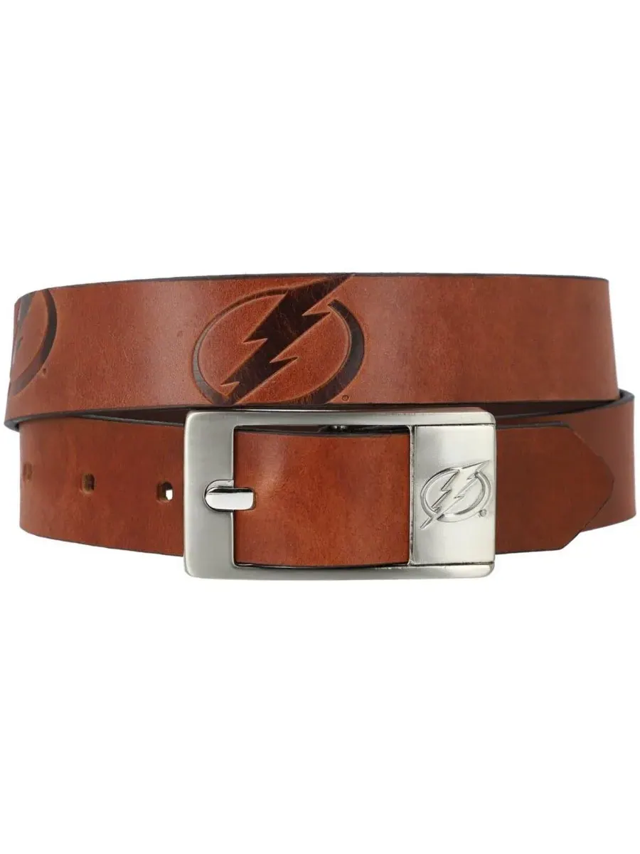 Мужской пояс-брендайш с символикой команды Tampa Bay Lightning Eagles Wings — изображение 1 из 1, коричневый
